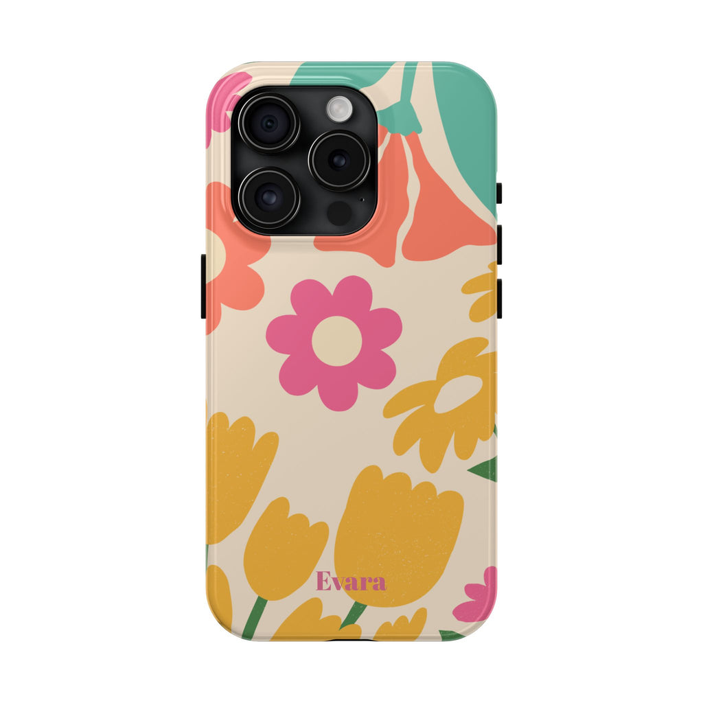 Yellow & Pink Vintage Flowers Phone Case