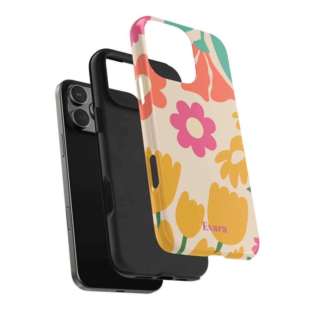 Yellow & Pink Vintage Flowers Phone Case