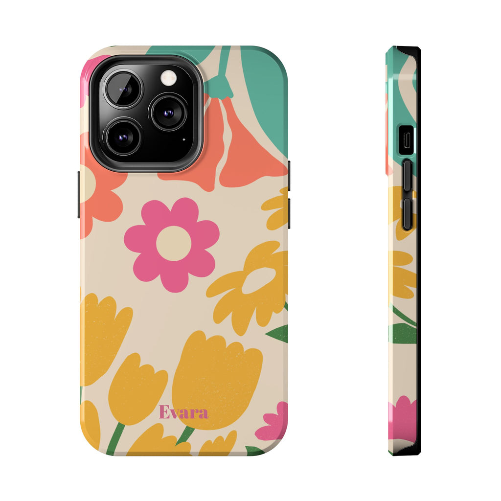 Yellow & Pink Vintage Flowers Phone Case