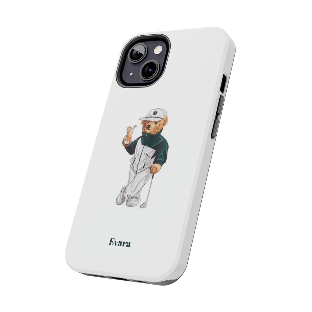 Tough Phone Case — Personalized Golf Bear Design