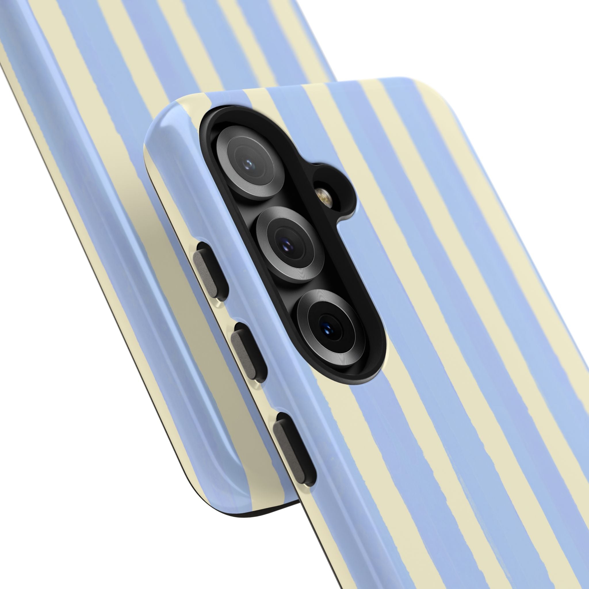 Pastel Blue & Cream Stripe Phone Case