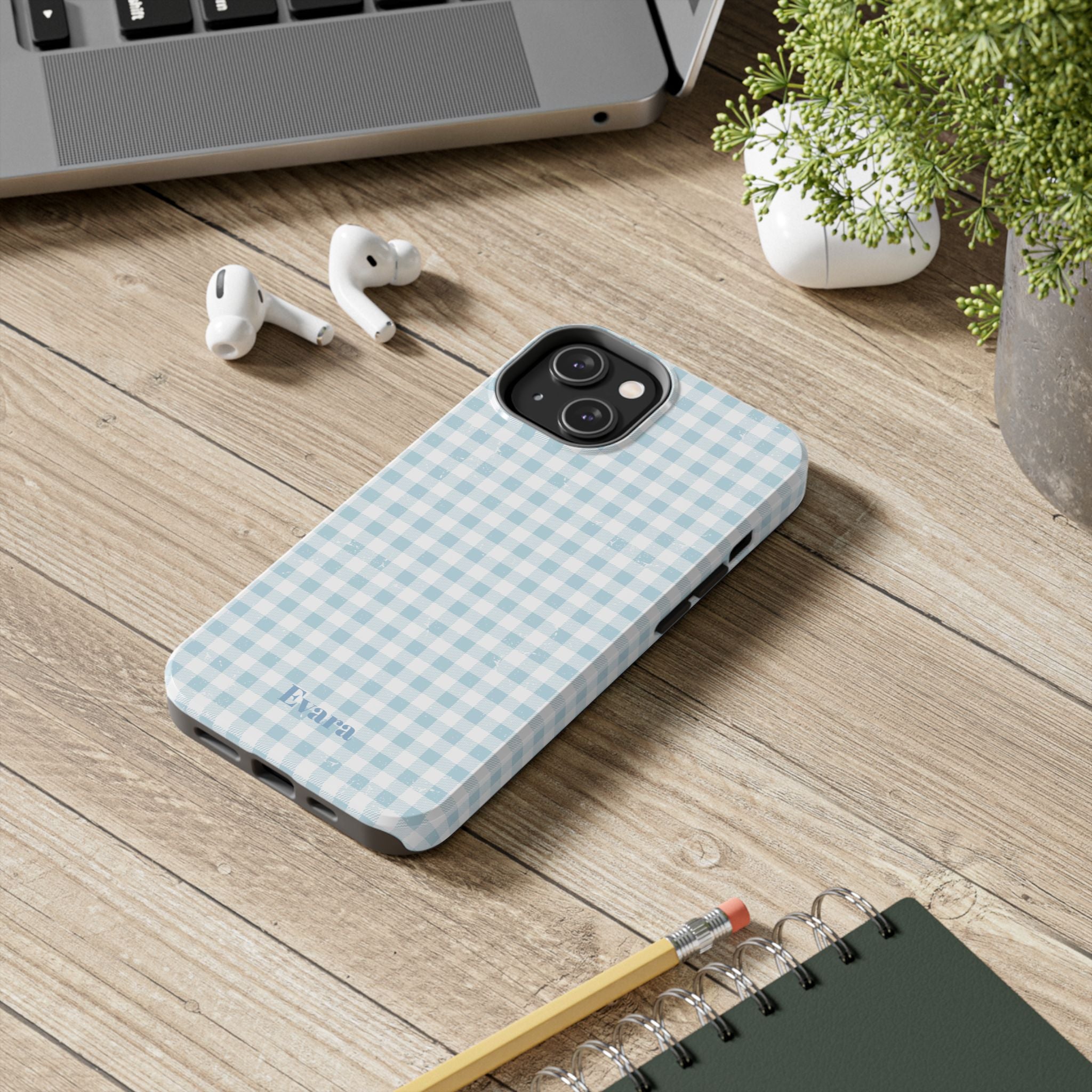 Blue Gingham Phone Case
