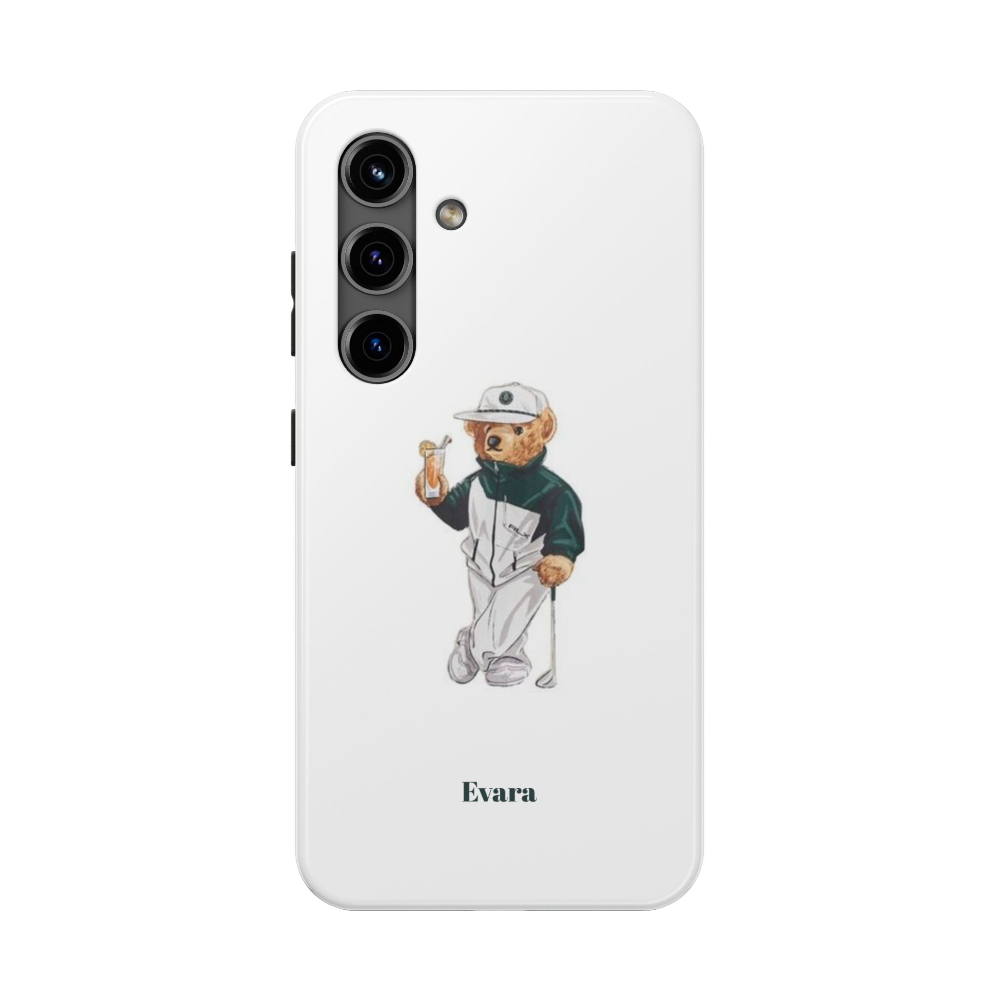 Tough Phone Case — Personalized Golf Bear Design