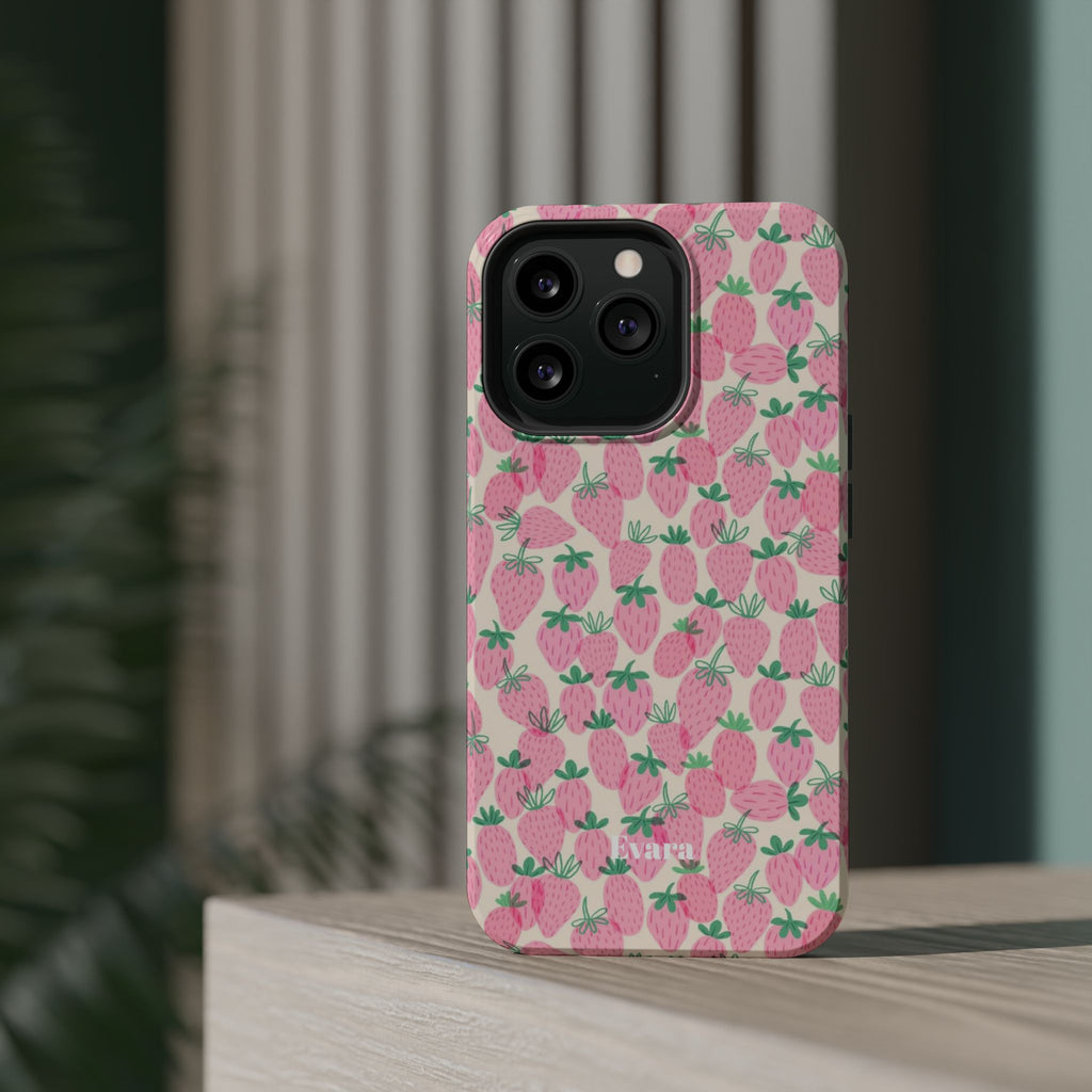 Pink Strawberry Phone Case- Magsafe