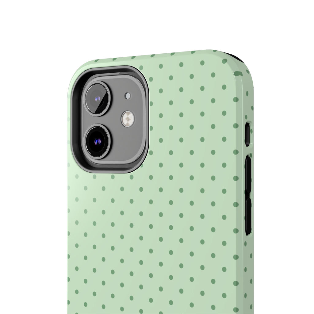 Mint Polka Dot Tough Phone Case — Protective Stylish Phone Cover