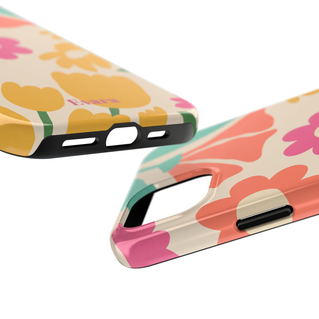 Yellow & Pink Vintage Flowers Phone Case