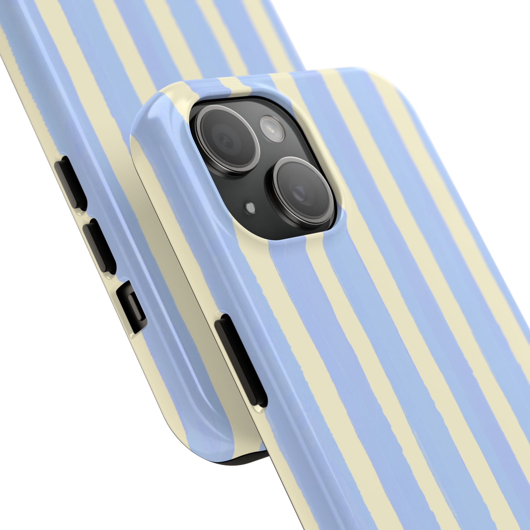 Pastel Blue & Cream Stripe Phone Case