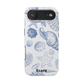 Blue Coastal Shell Pattern Phone Case