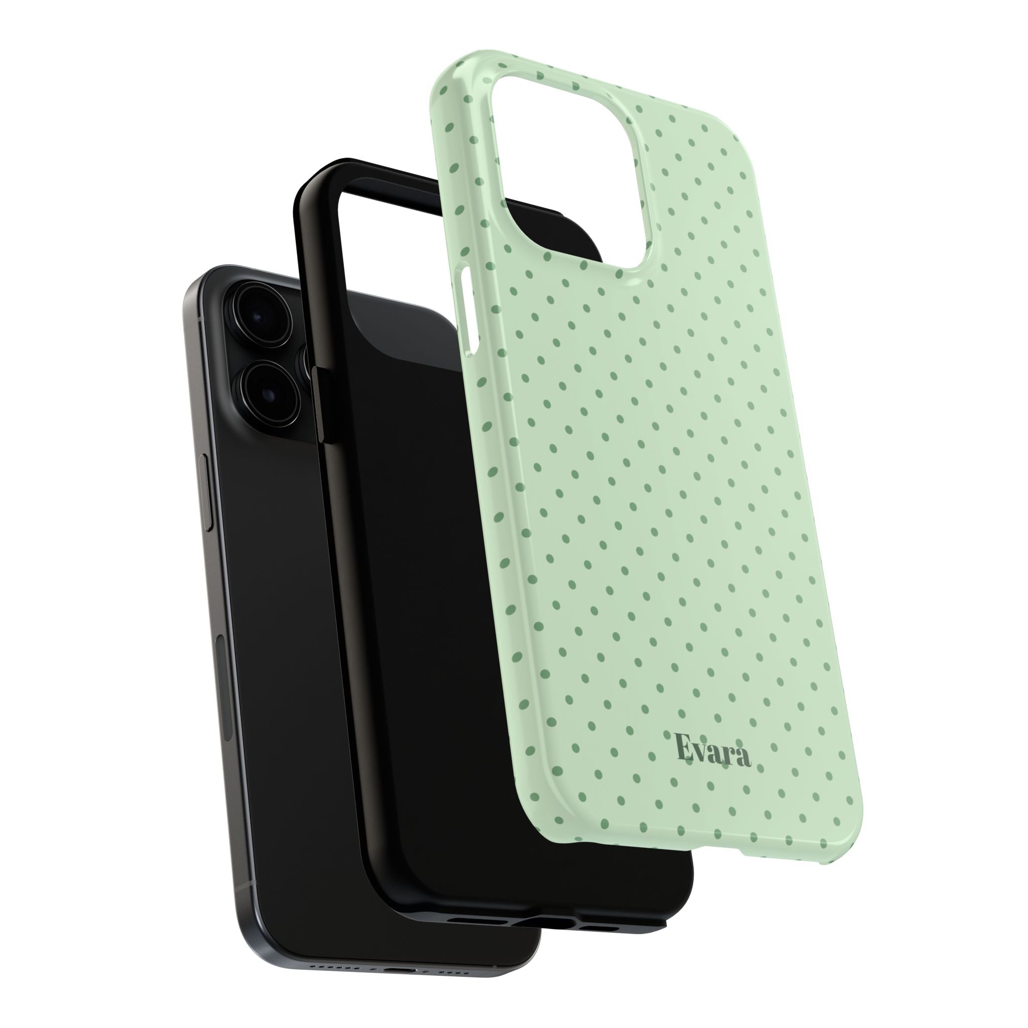 Mint Polka Dot Tough Phone Case — Protective Stylish Phone Cover