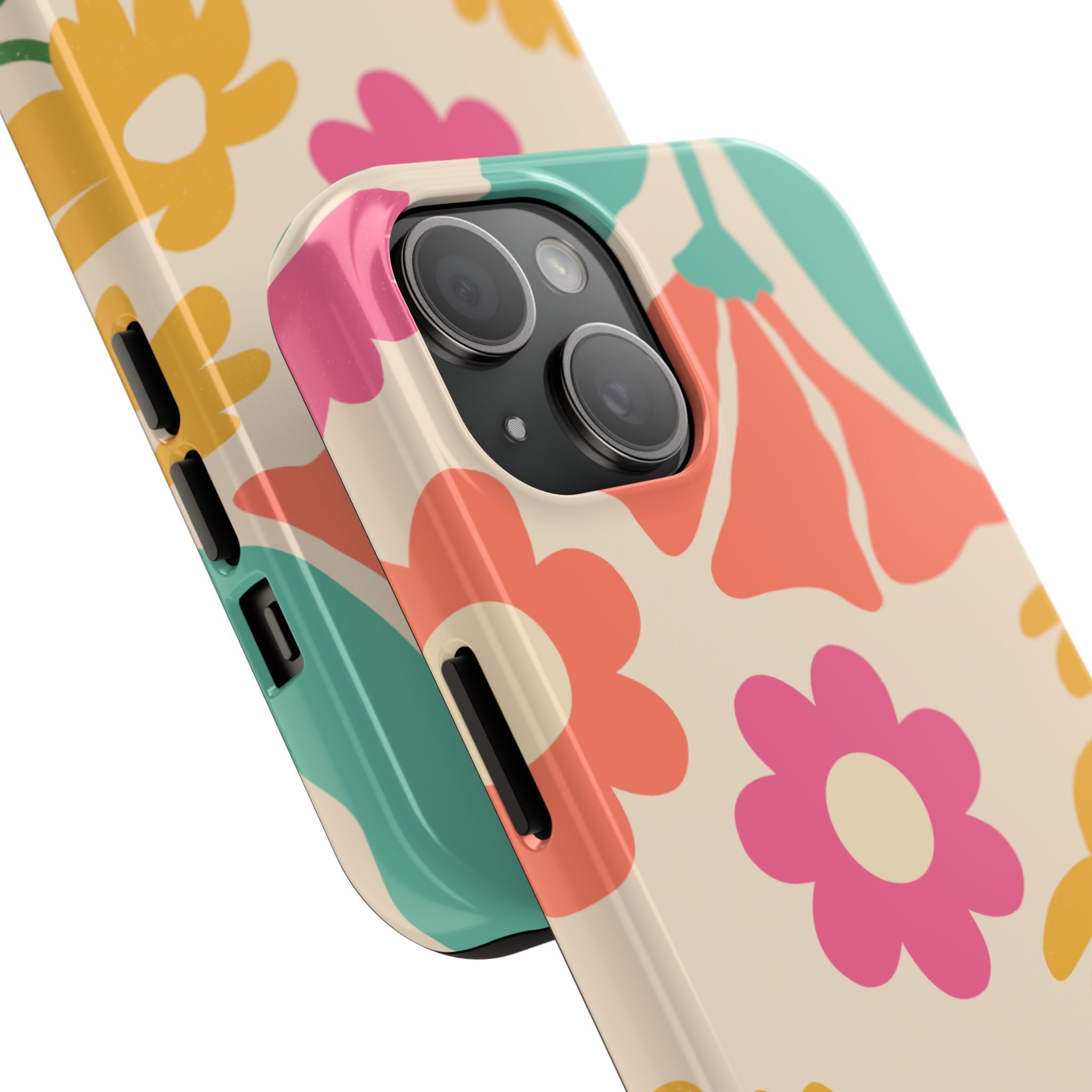 Yellow & Pink Vintage Flowers Phone Case