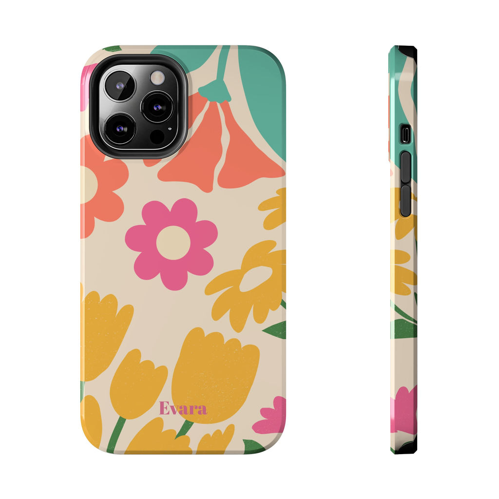 Yellow & Pink Vintage Flowers Phone Case