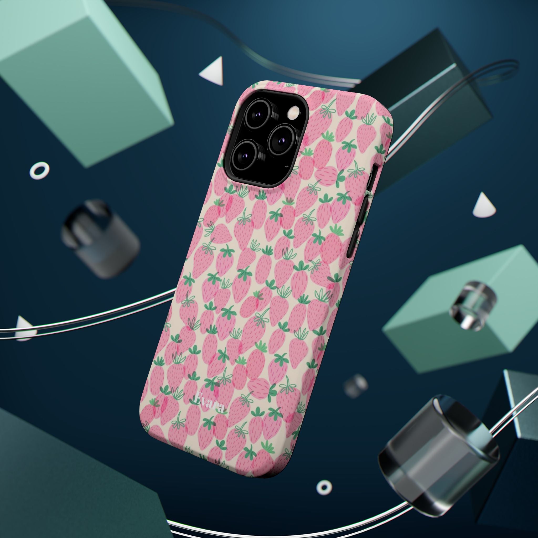 Pink Strawberry Phone Case- Magsafe