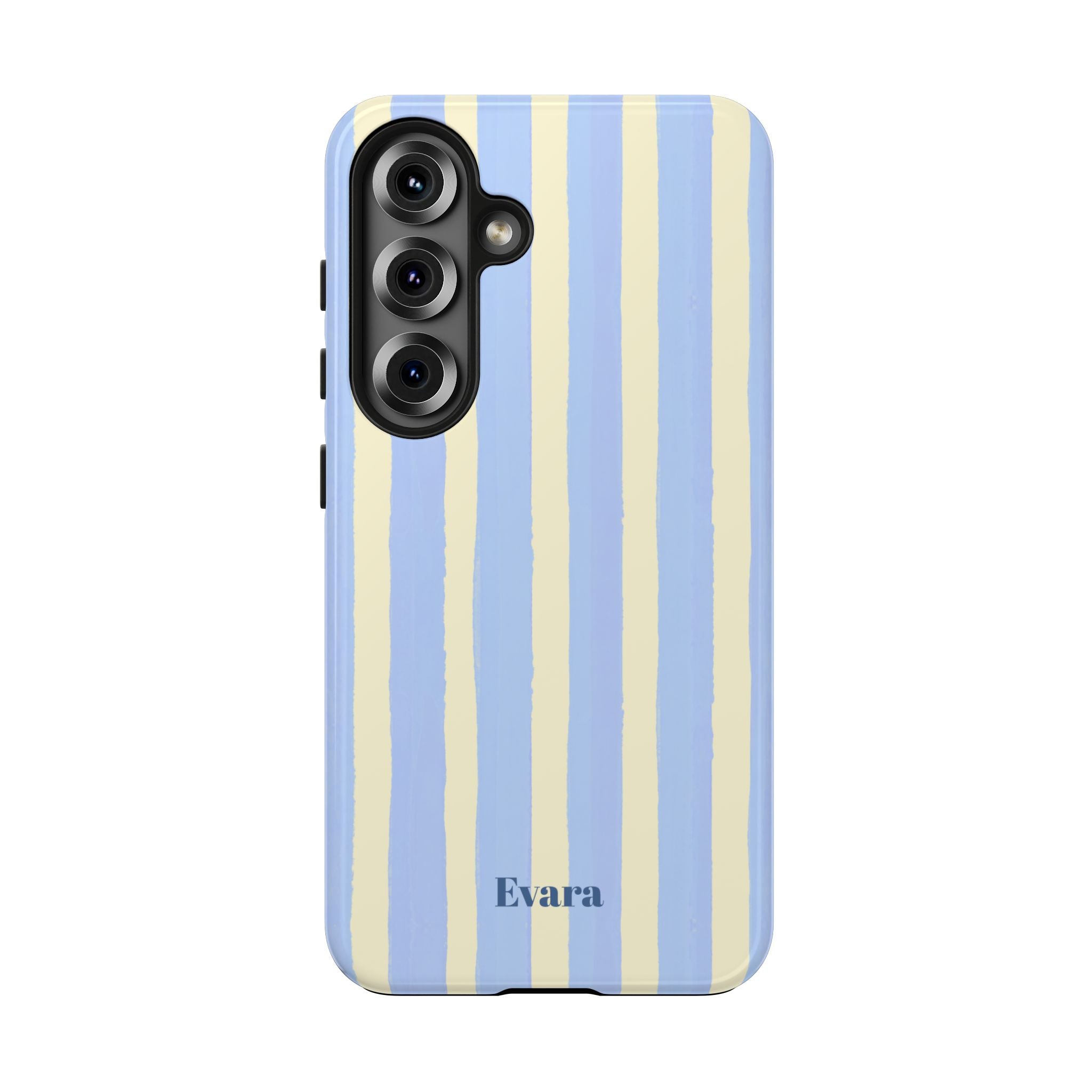 Pastel Blue & Cream Stripe Phone Case