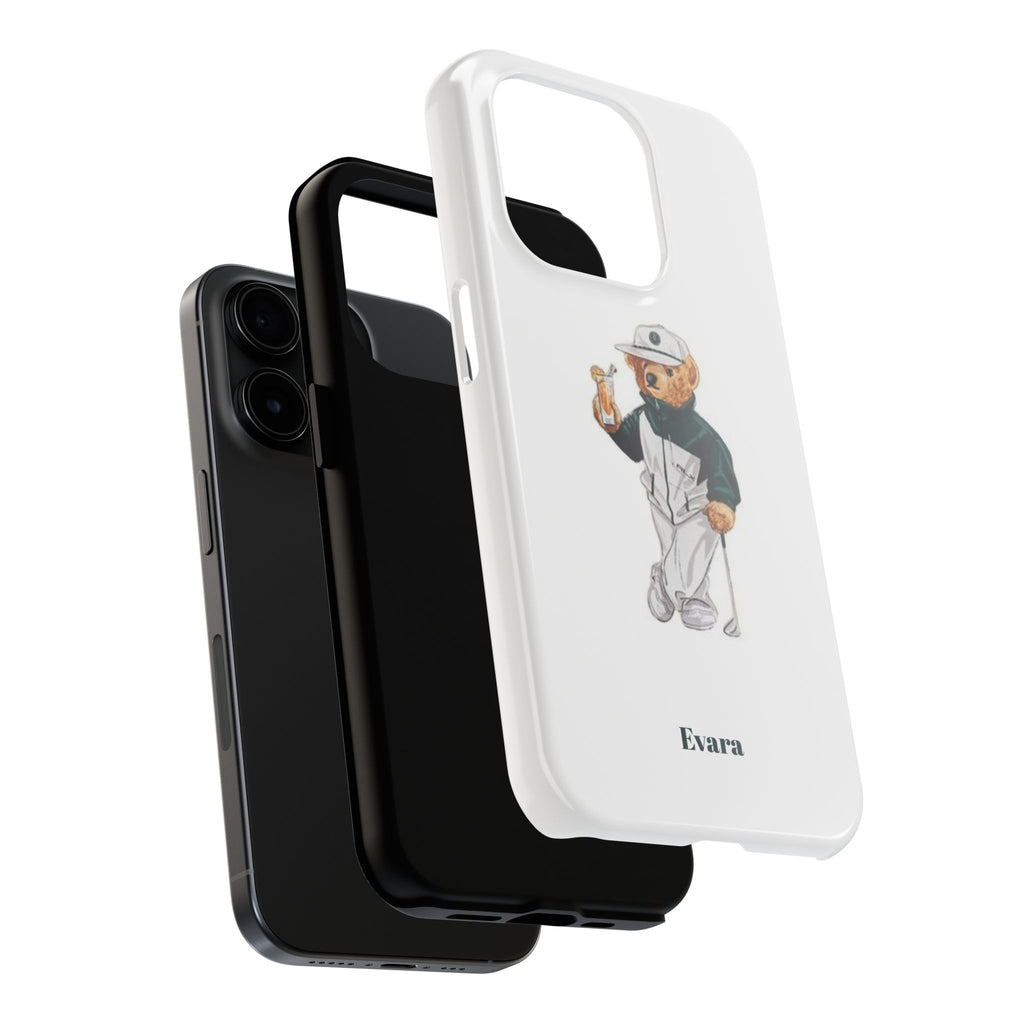 Tough Phone Case — Personalized Golf Bear Design