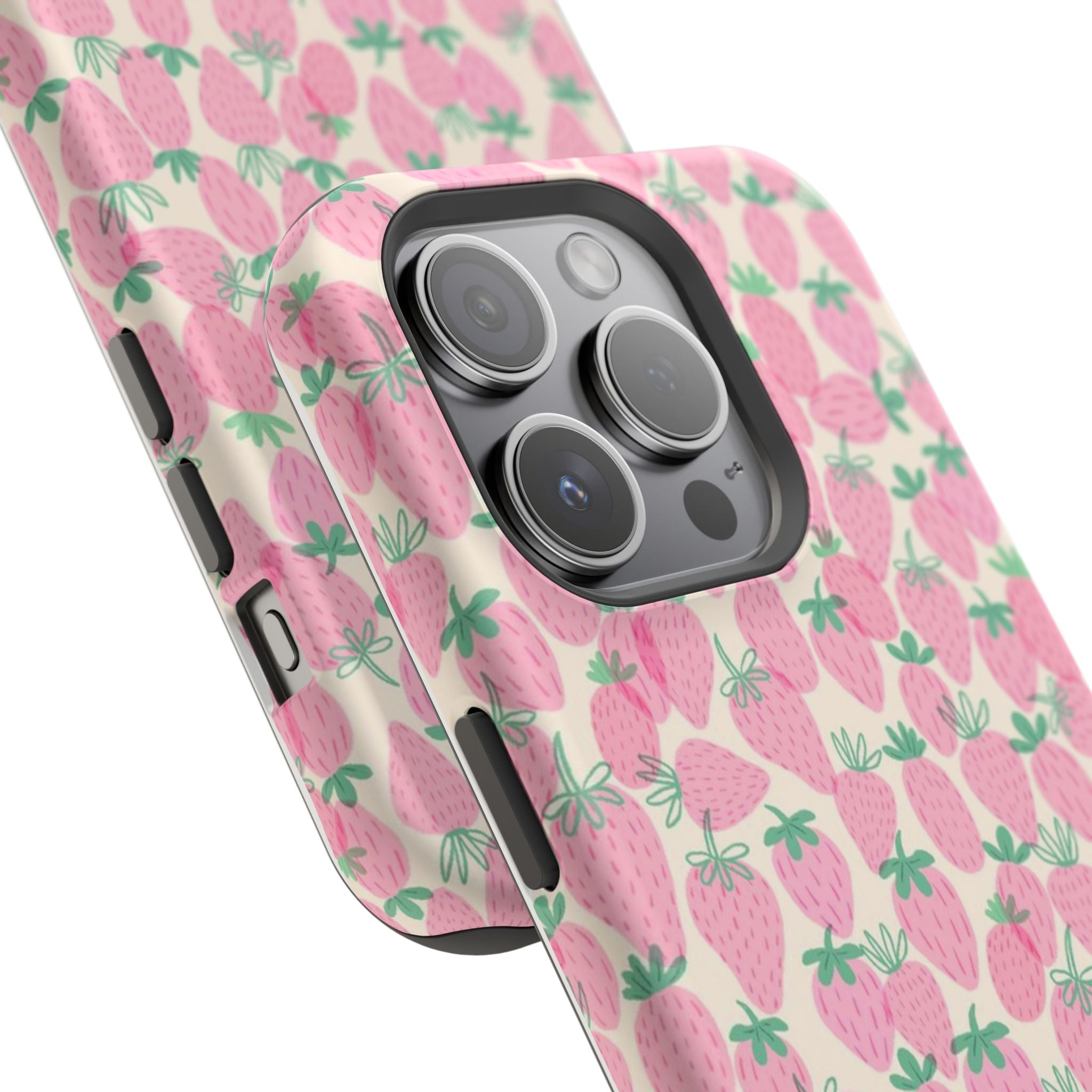 Pink Strawberry Phone Case- Magsafe