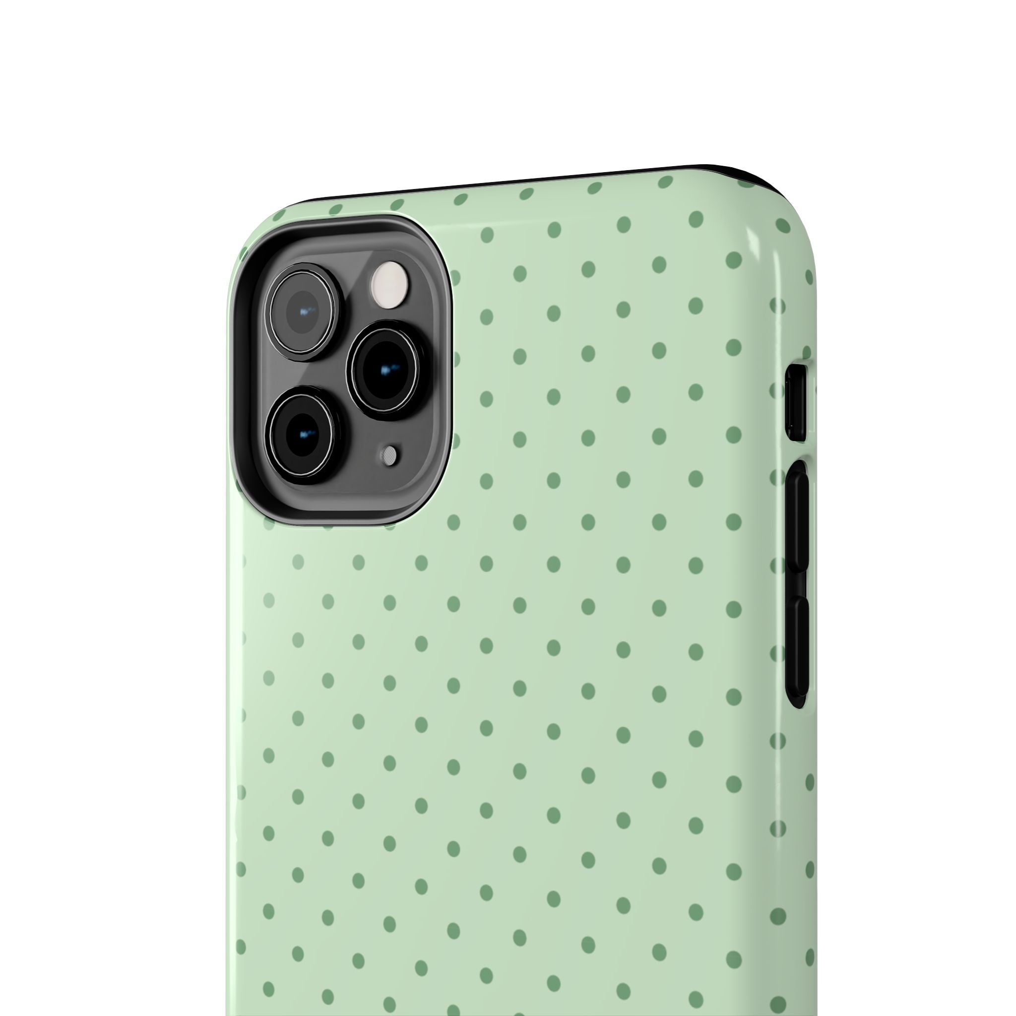 Mint Polka Dot Tough Phone Case — Protective Stylish Phone Cover