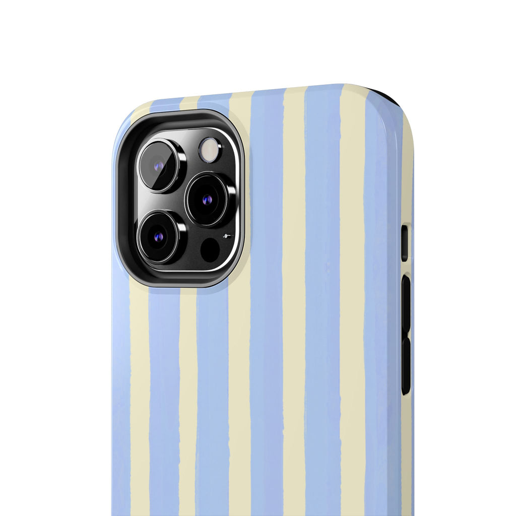 Pastel Blue & Cream Stripe Phone Case