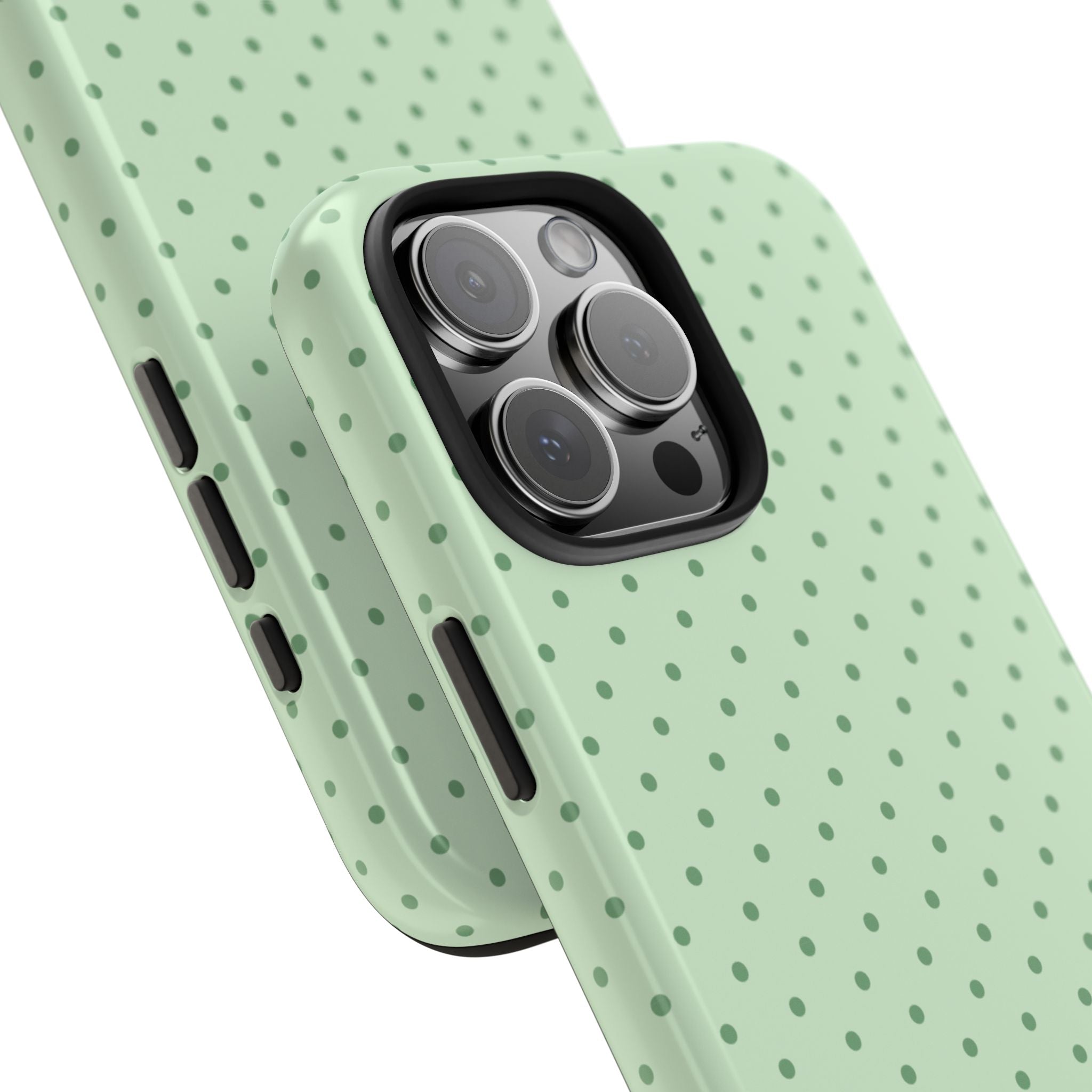 Mint Polka Dot Tough Phone Case — Protective Stylish Phone Cover