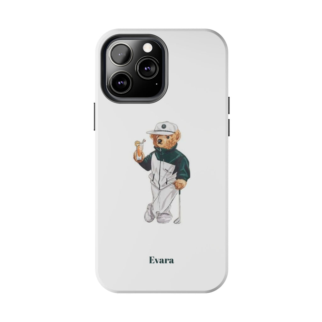 Tough Phone Case — Personalized Golf Bear Design