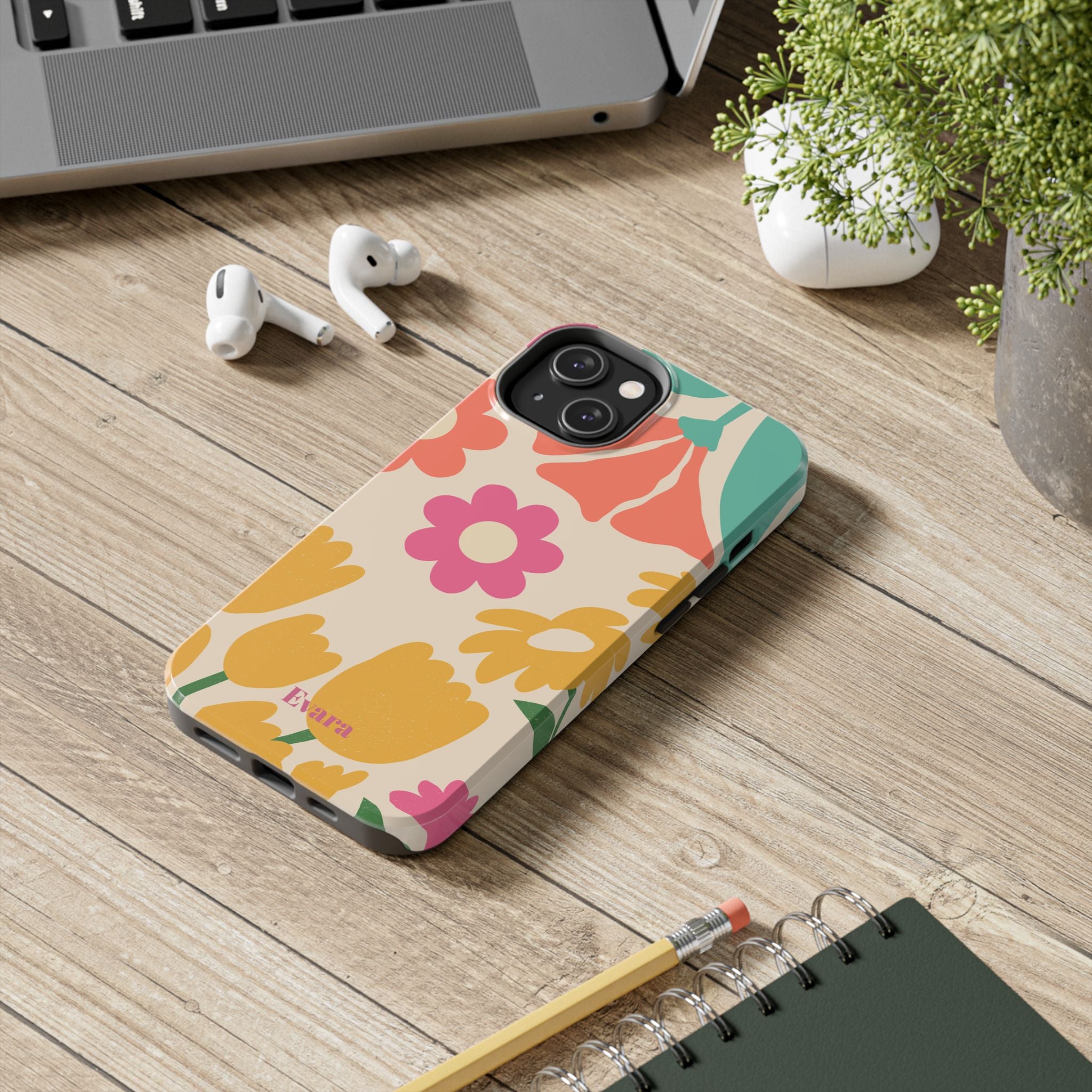 Yellow & Pink Vintage Flowers Phone Case