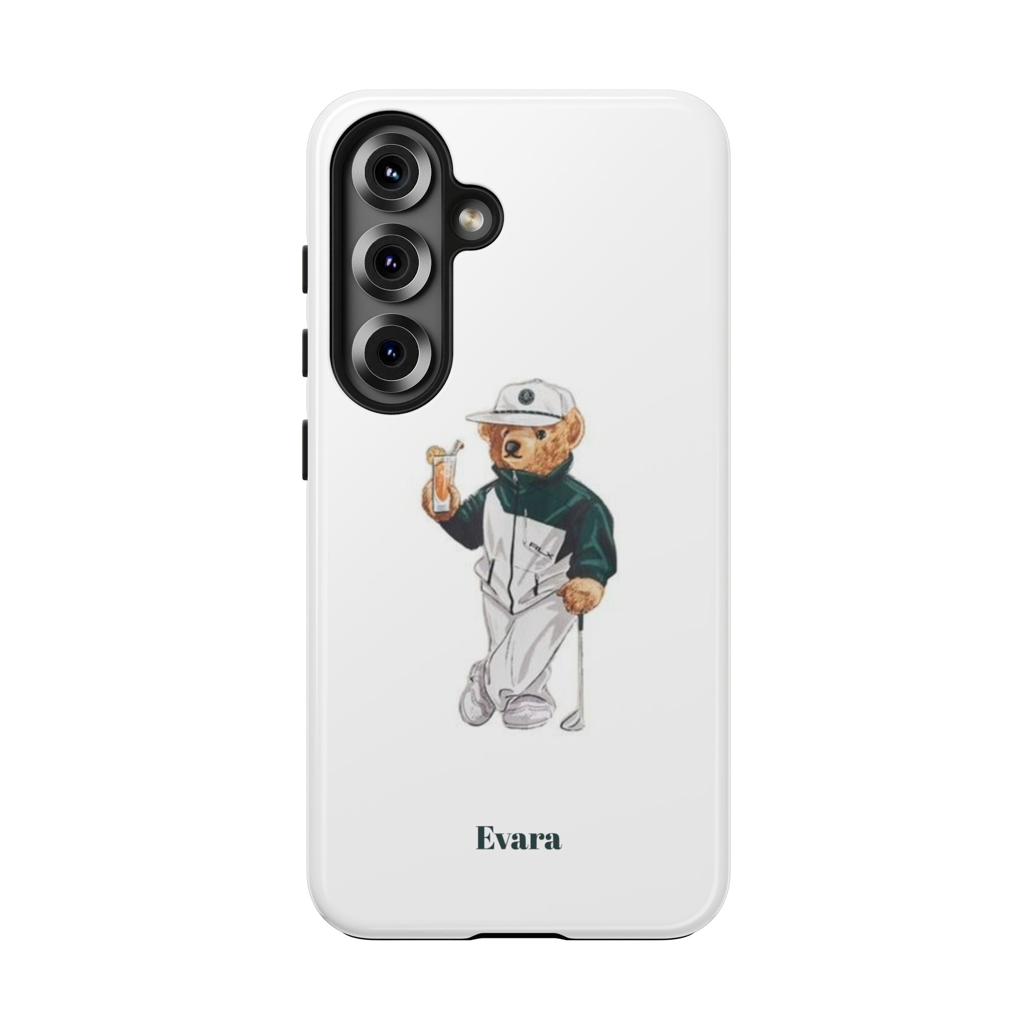 Tough Phone Case — Personalized Golf Bear Design