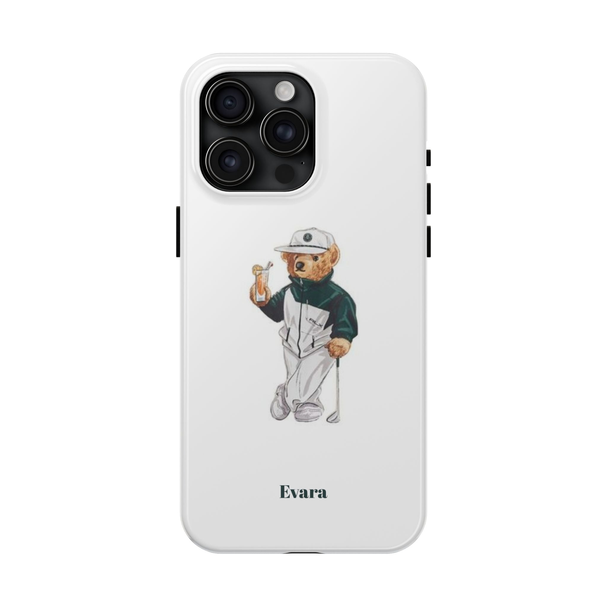 Tough Phone Case — Personalized Golf Bear Design