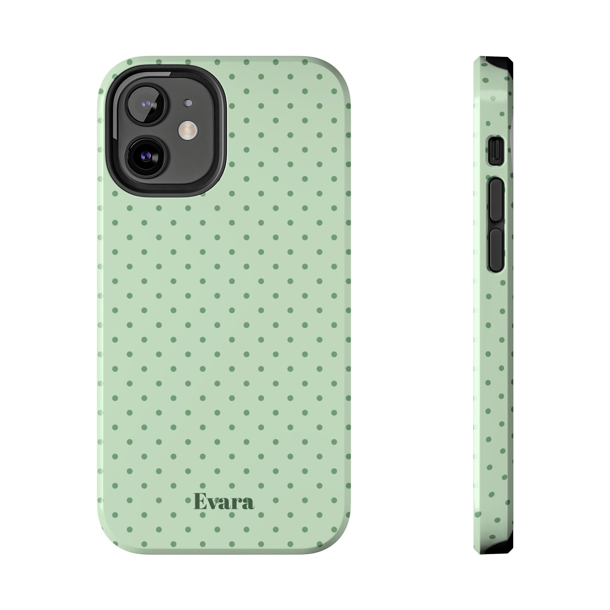 Mint Polka Dot Tough Phone Case — Protective Stylish Phone Cover