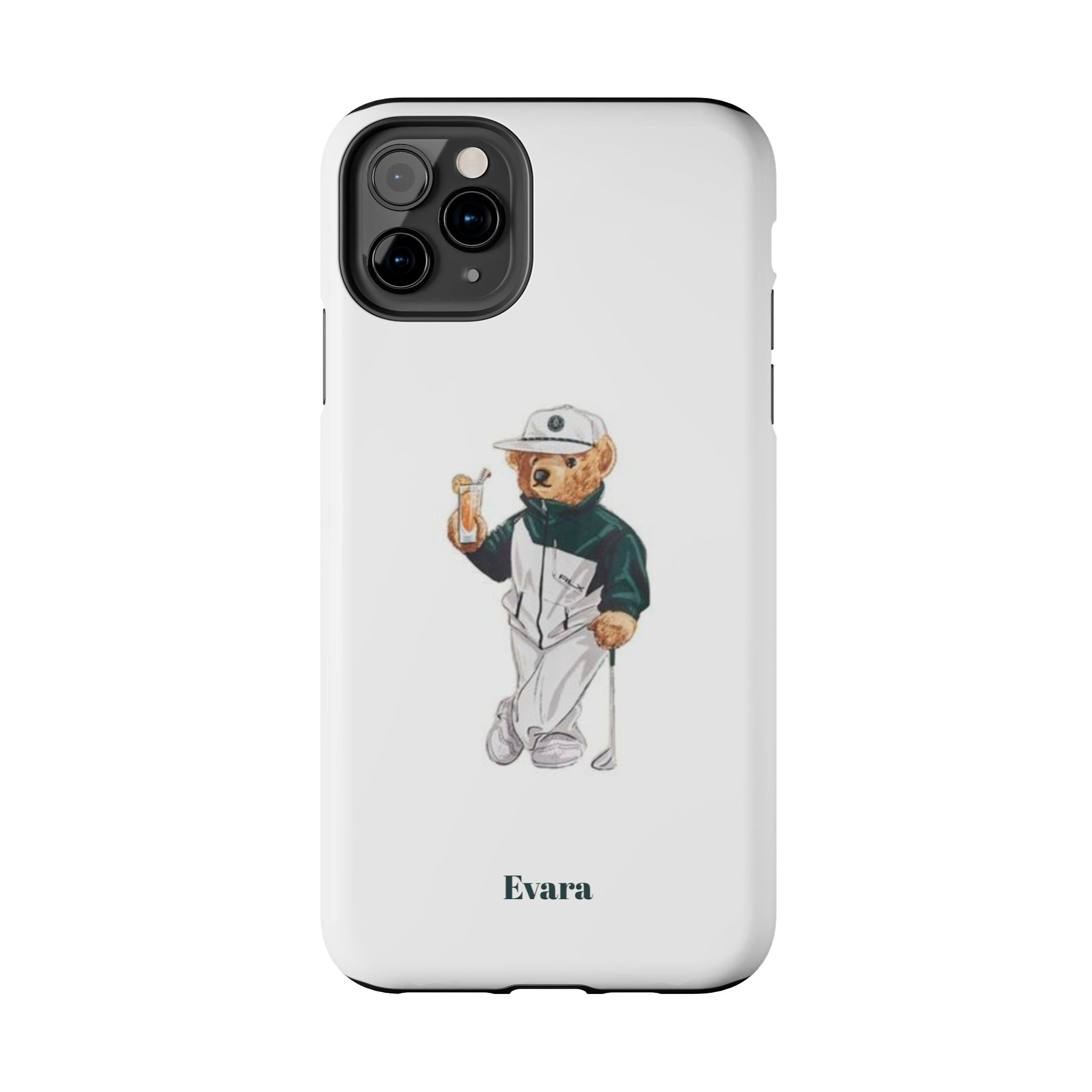 Tough Phone Case — Personalized Golf Bear Design