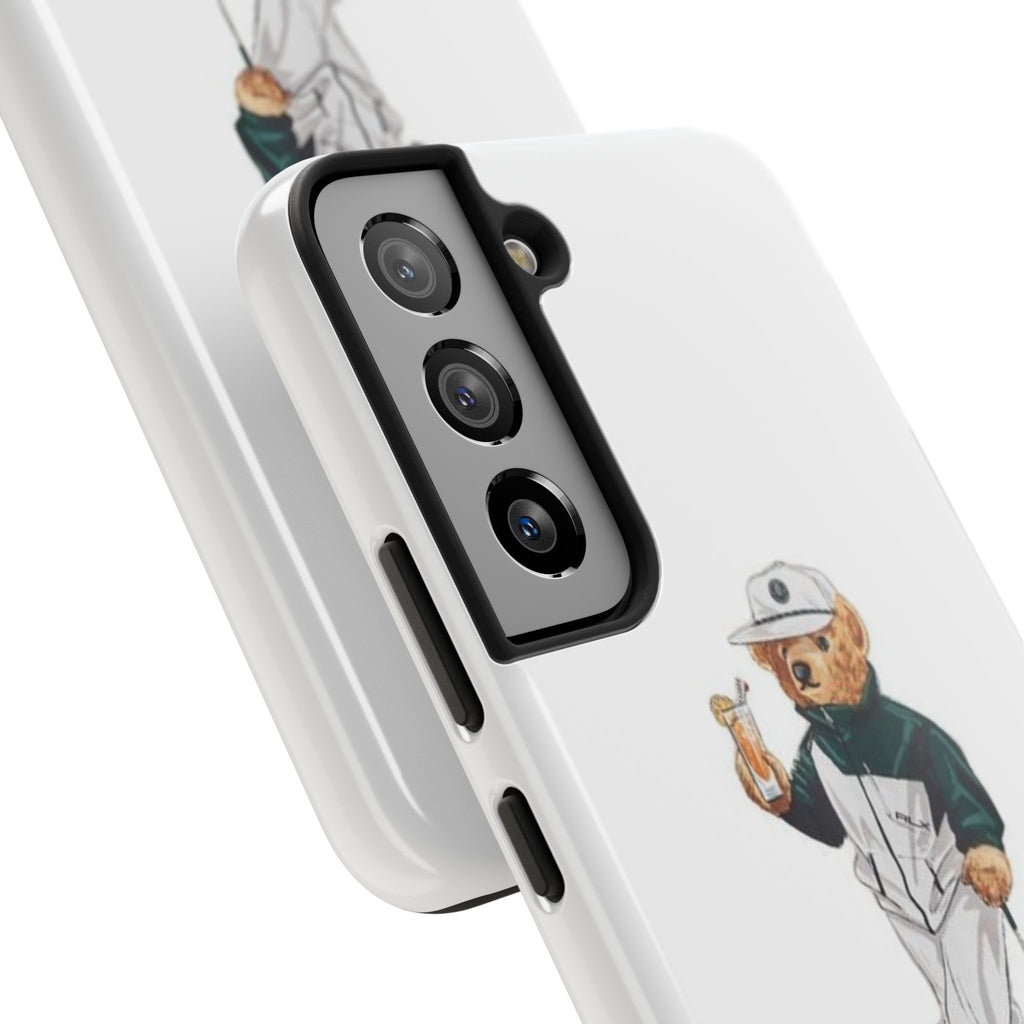 Tough Phone Case — Personalized Golf Bear Design