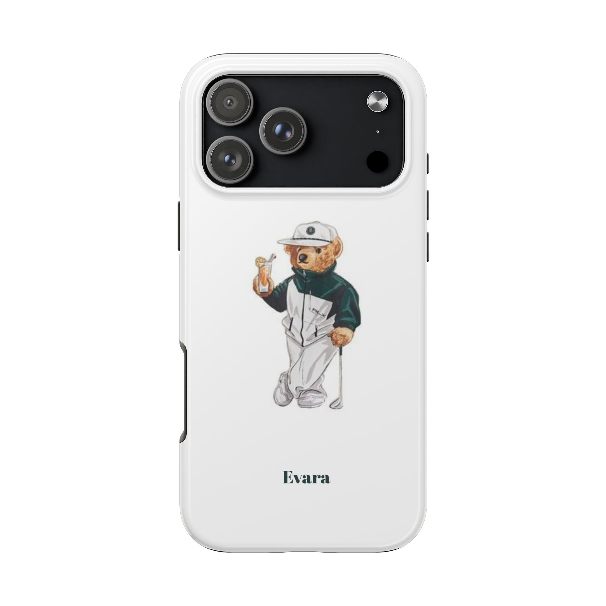 Tough Phone Case — Personalized Golf Bear Design