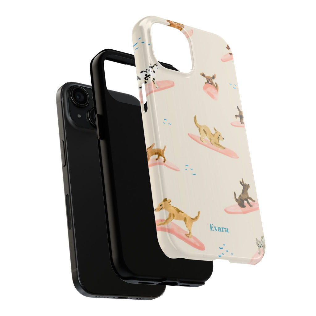 Surfing Dachshund's Phone case