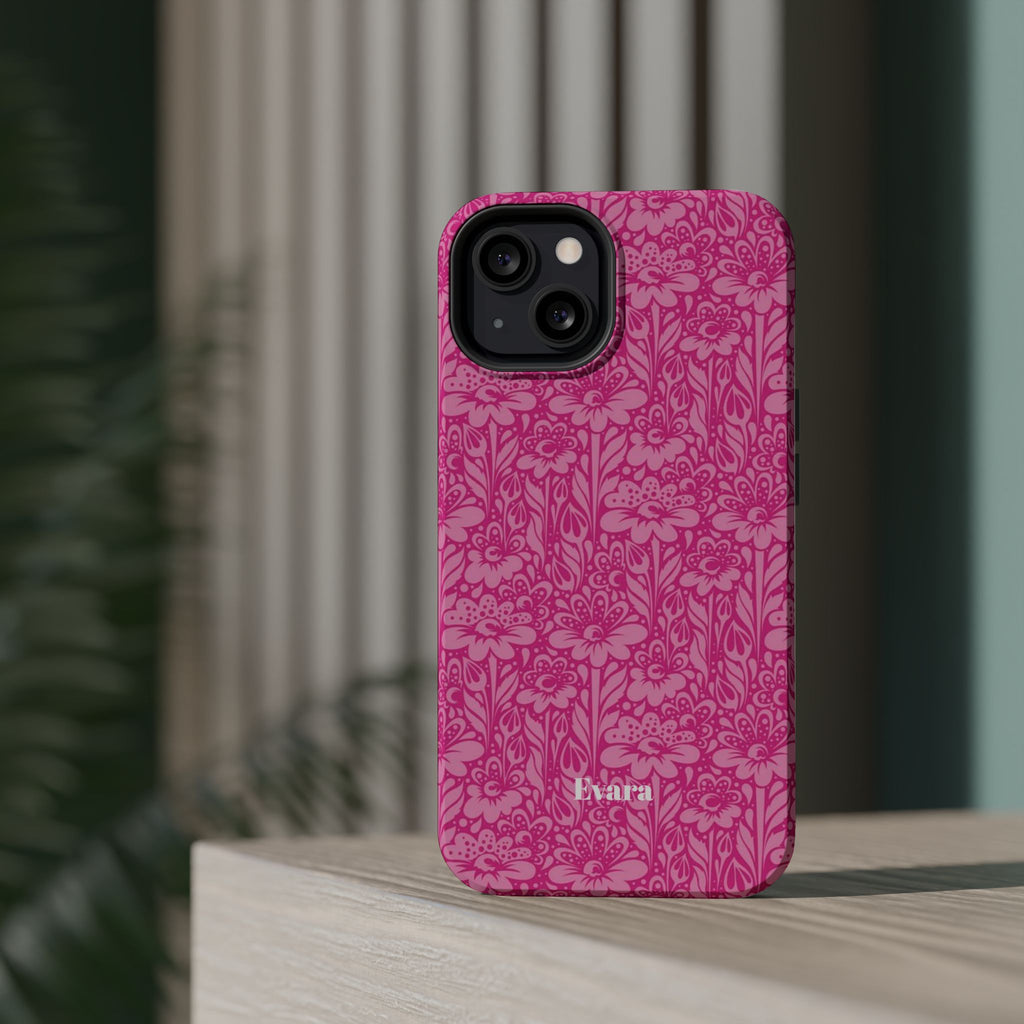 Pink Floral Phone Case- Magsafe