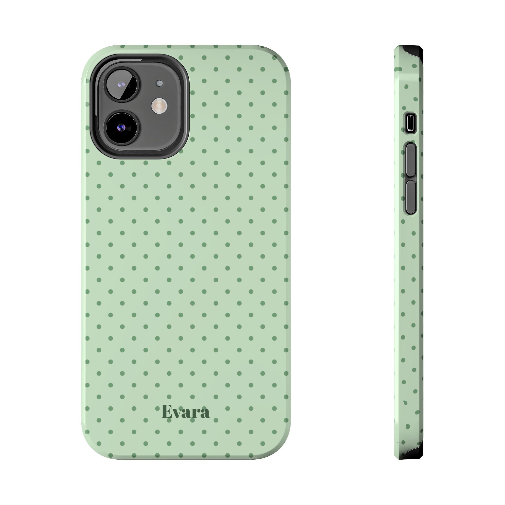 Mint Polka Dot Tough Phone Case — Protective Stylish Phone Cover