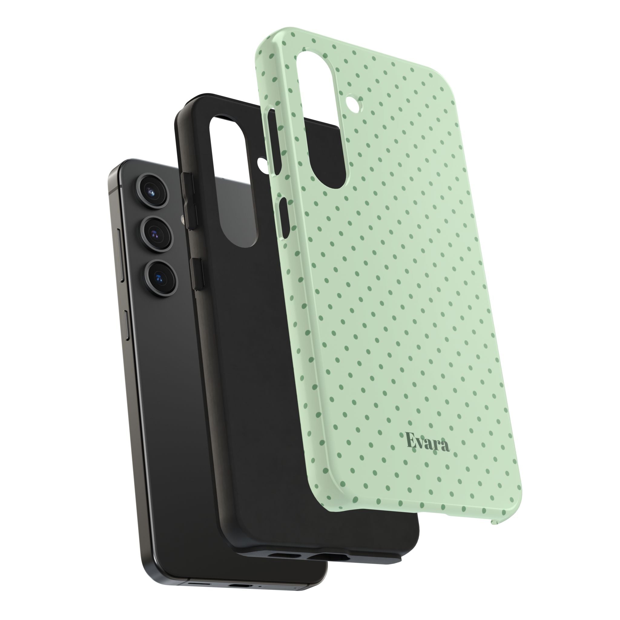 Mint Polka Dot Tough Phone Case — Protective Stylish Phone Cover