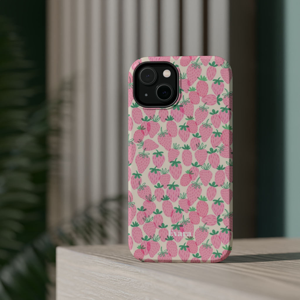 Pink Strawberry Phone Case- Magsafe