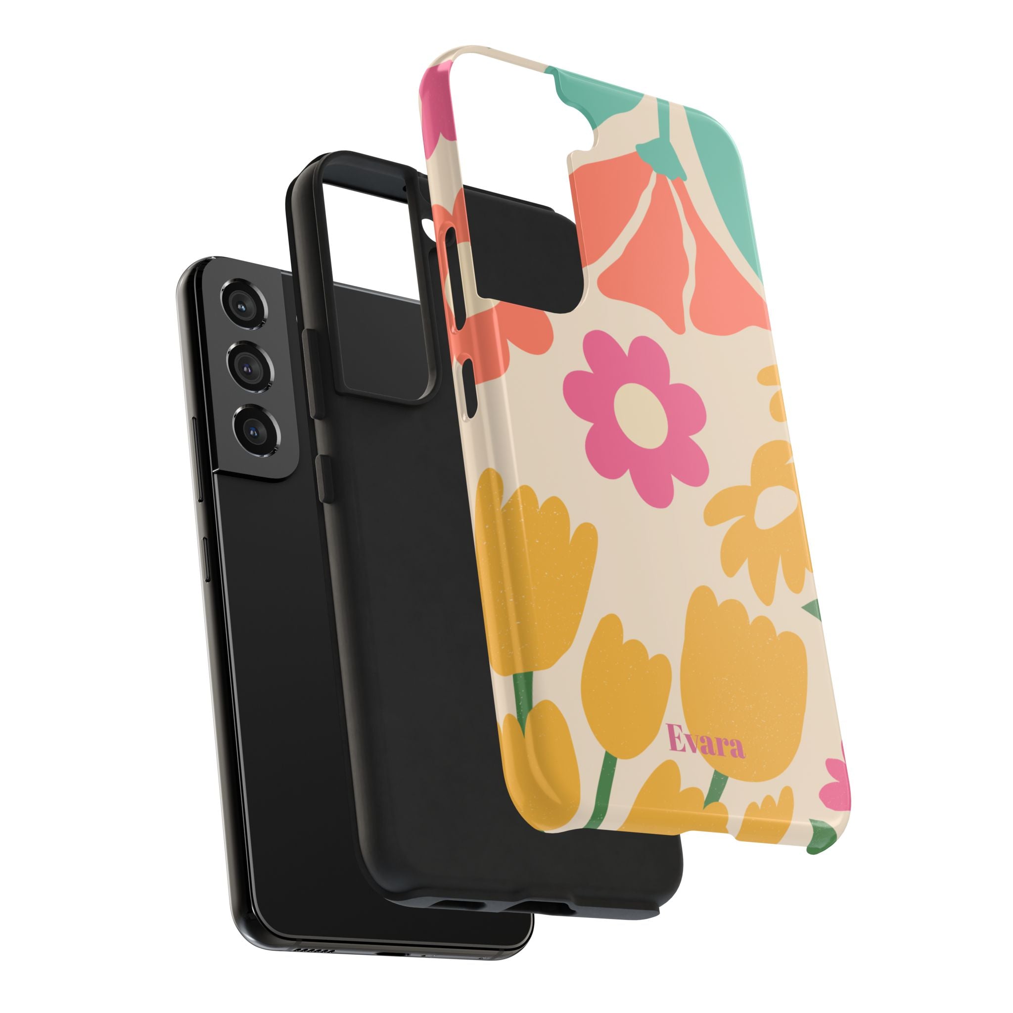 Yellow & Pink Vintage Flowers Phone Case