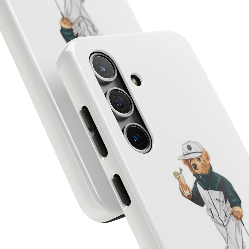 Tough Phone Case — Personalized Golf Bear Design