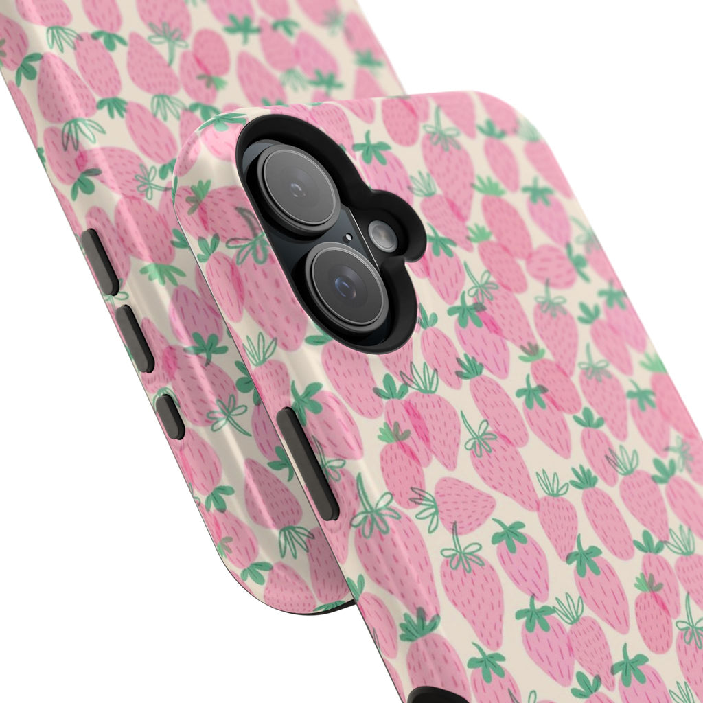 Pink Strawberry Phone Case- Magsafe