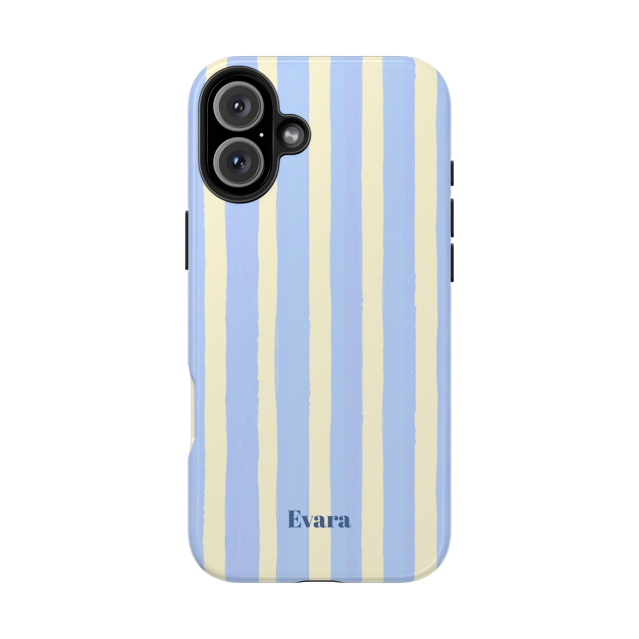 Pastel Blue & Cream Stripe Phone Case