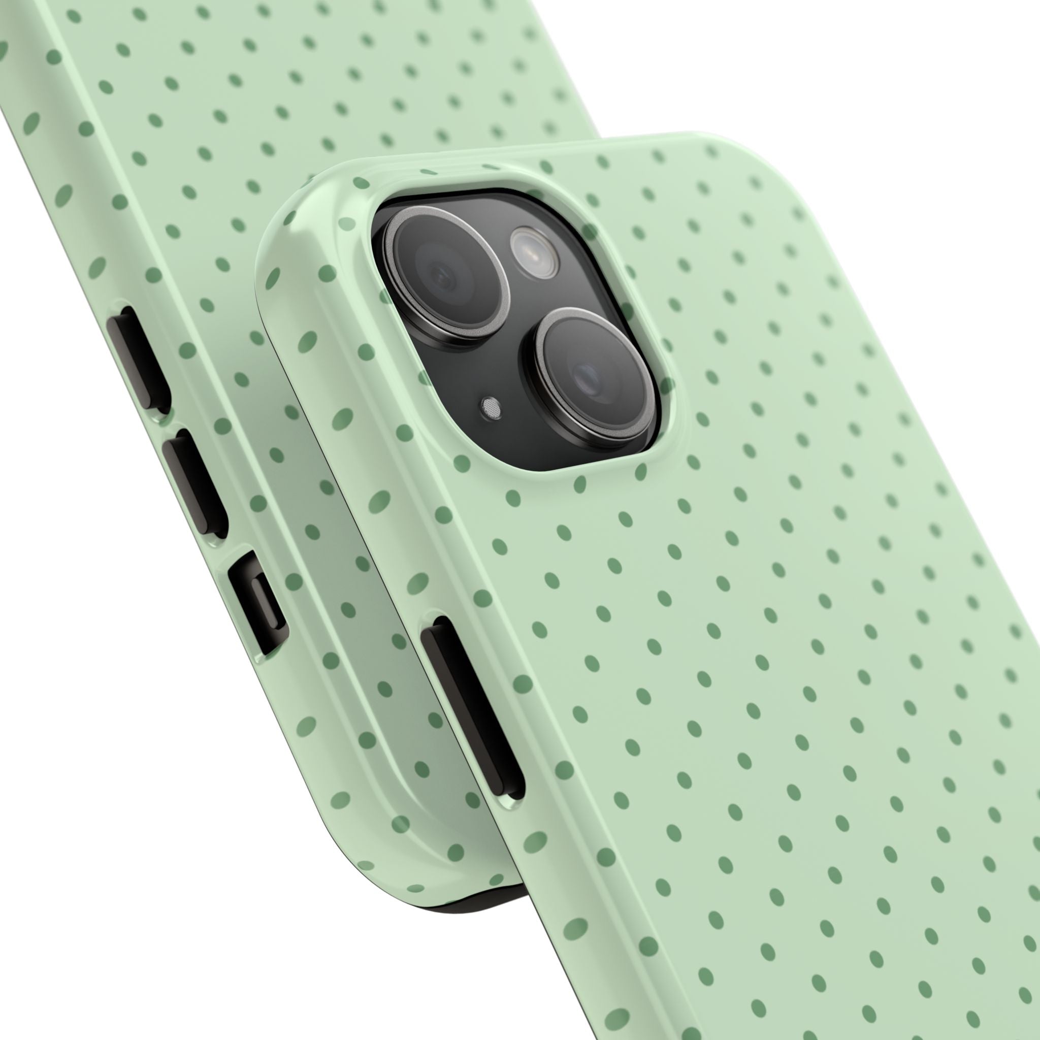 Mint Polka Dot Tough Phone Case — Protective Stylish Phone Cover
