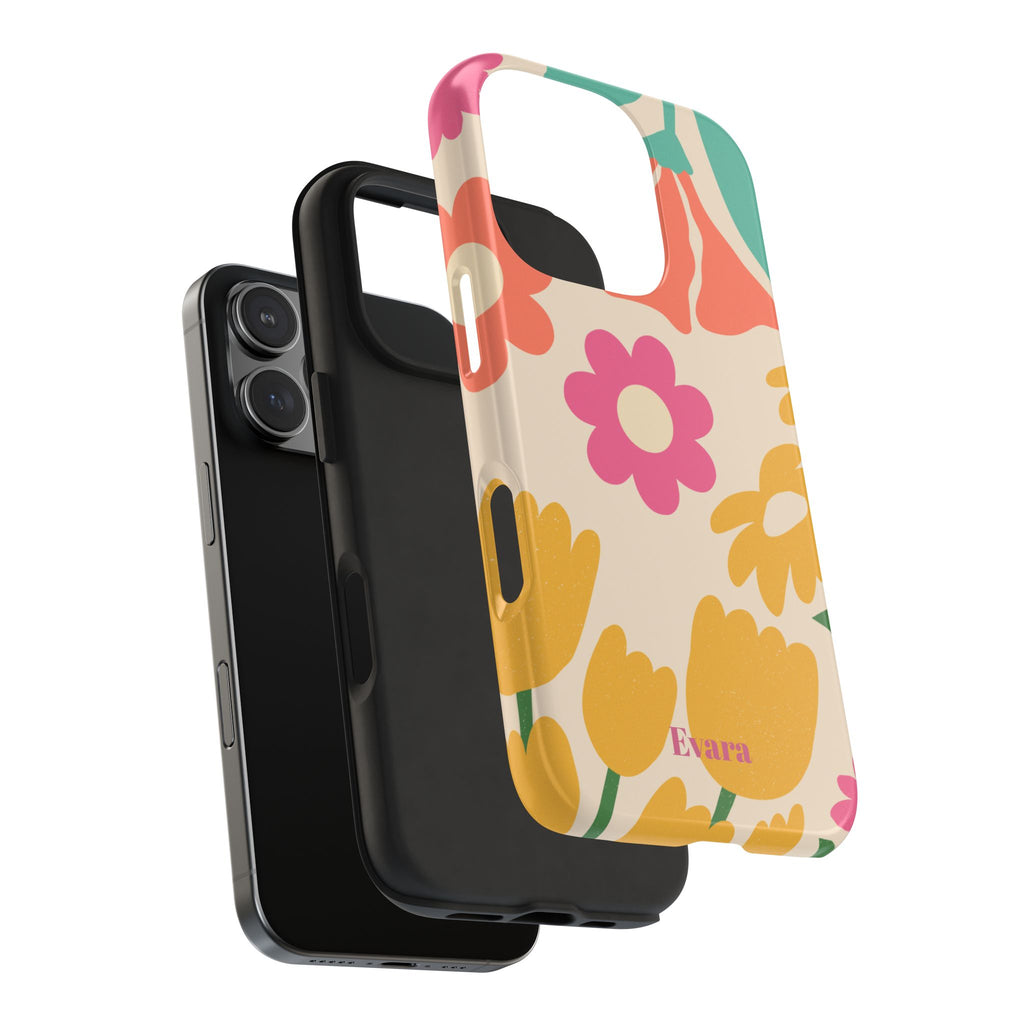 Yellow & Pink Vintage Flowers Phone Case