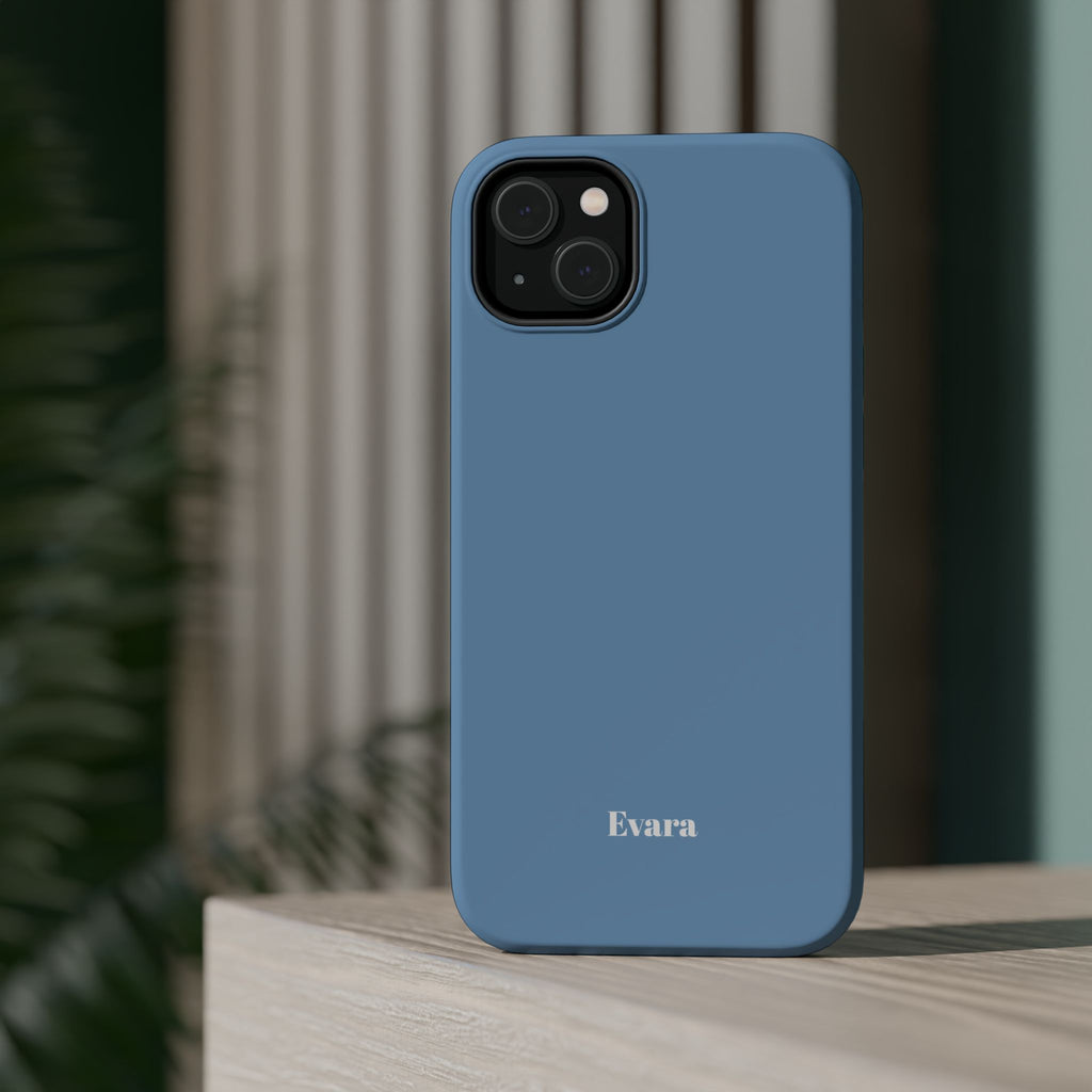 Blue Phone Case with Personalization- Magsafe