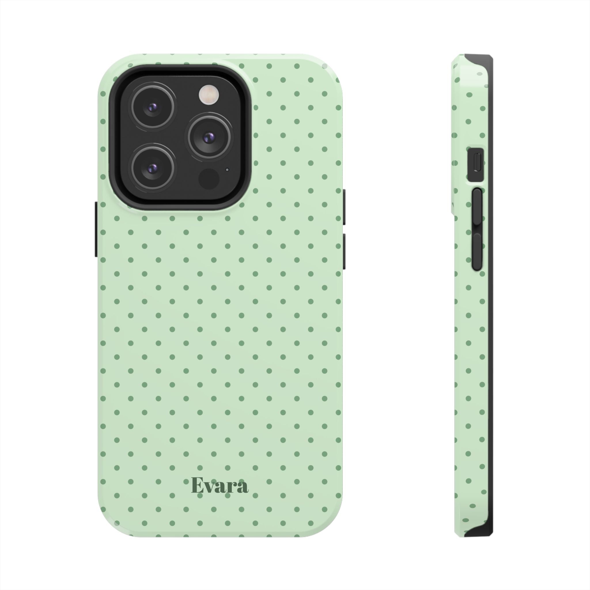 Mint Polka Dot Tough Phone Case — Protective Stylish Phone Cover