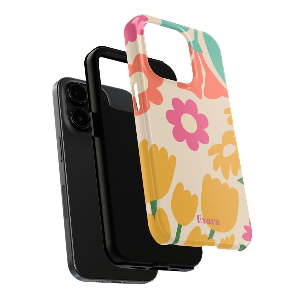 Yellow & Pink Vintage Flowers Phone Case