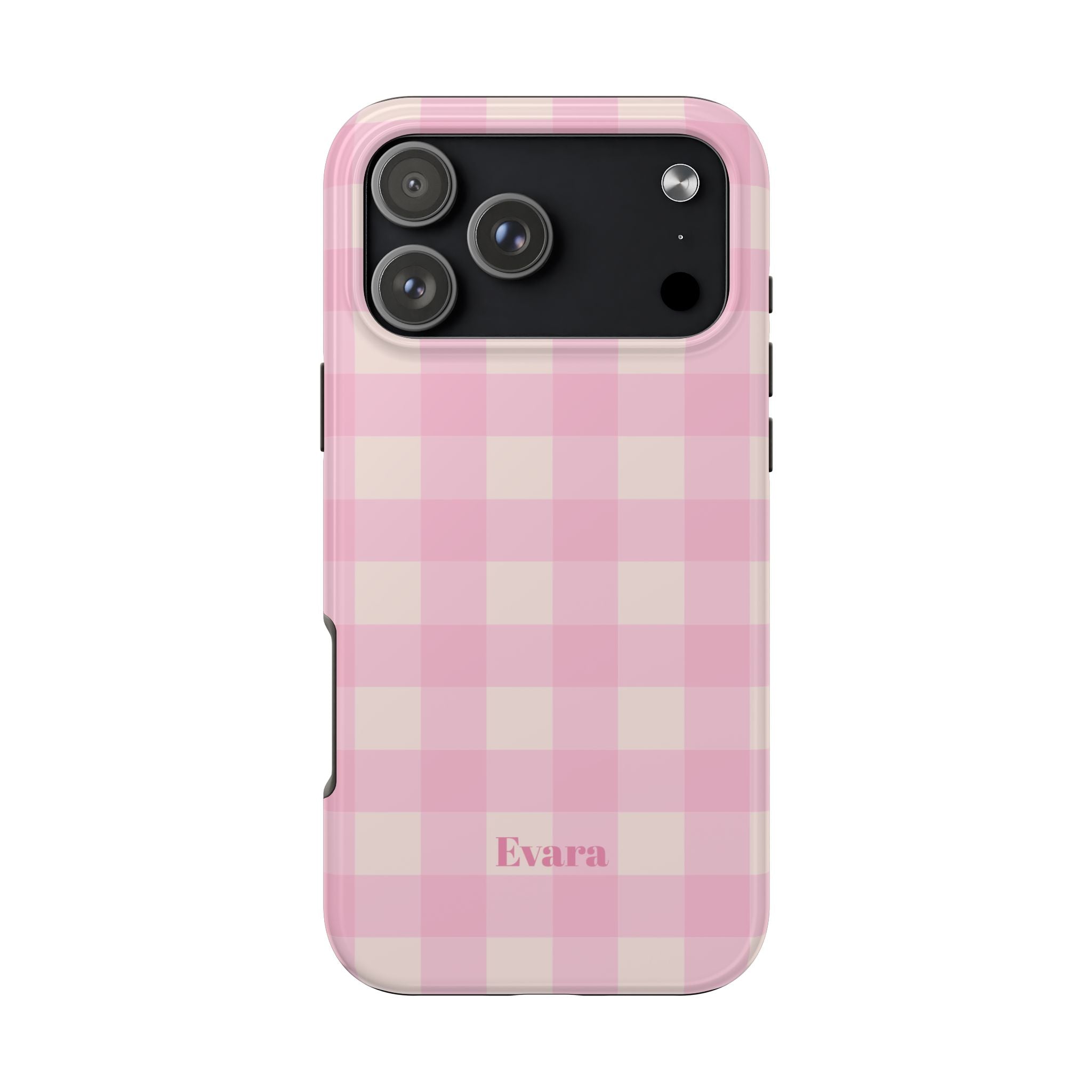 Large Pink Gingham Phone Case