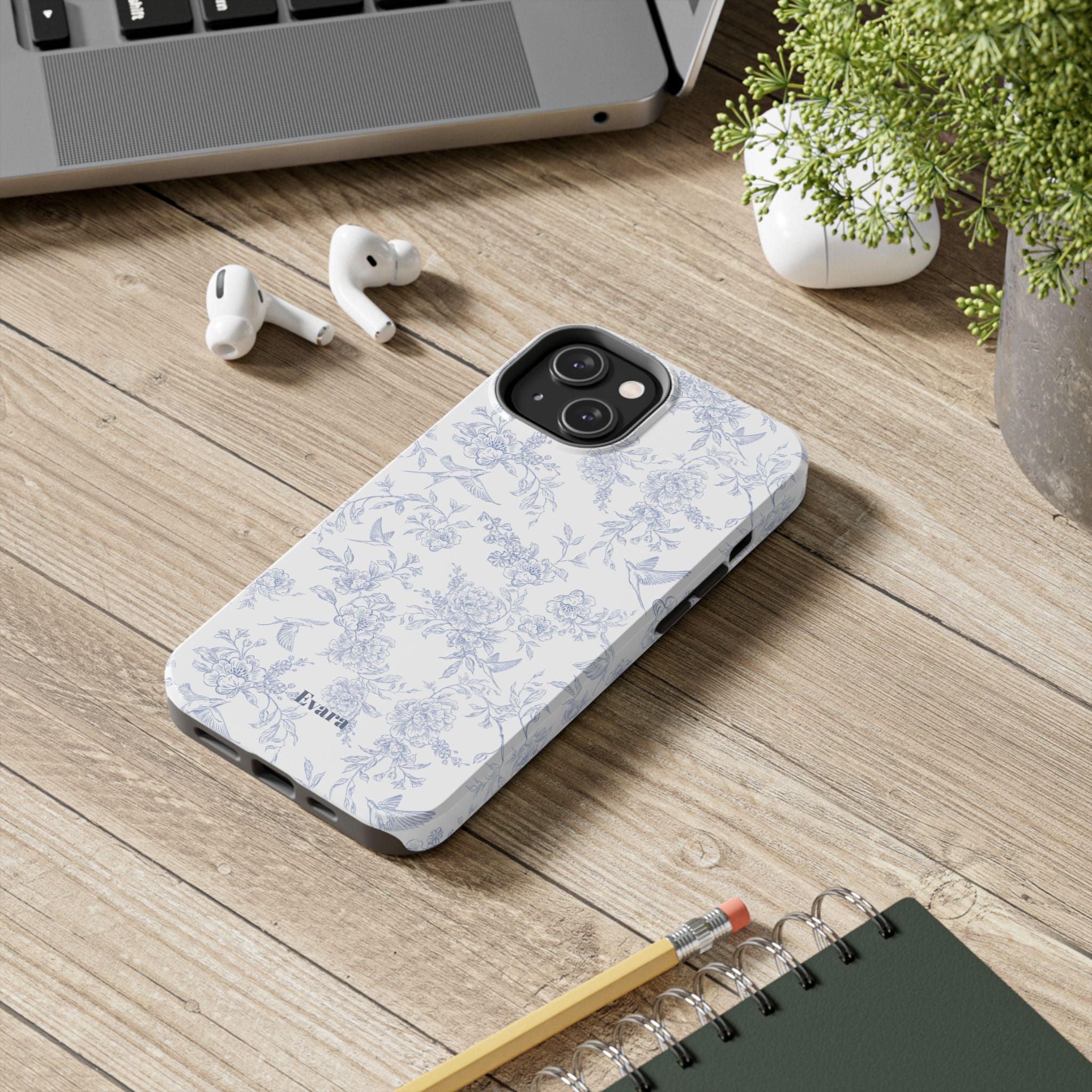 Delicate Blue Floral Phone Case