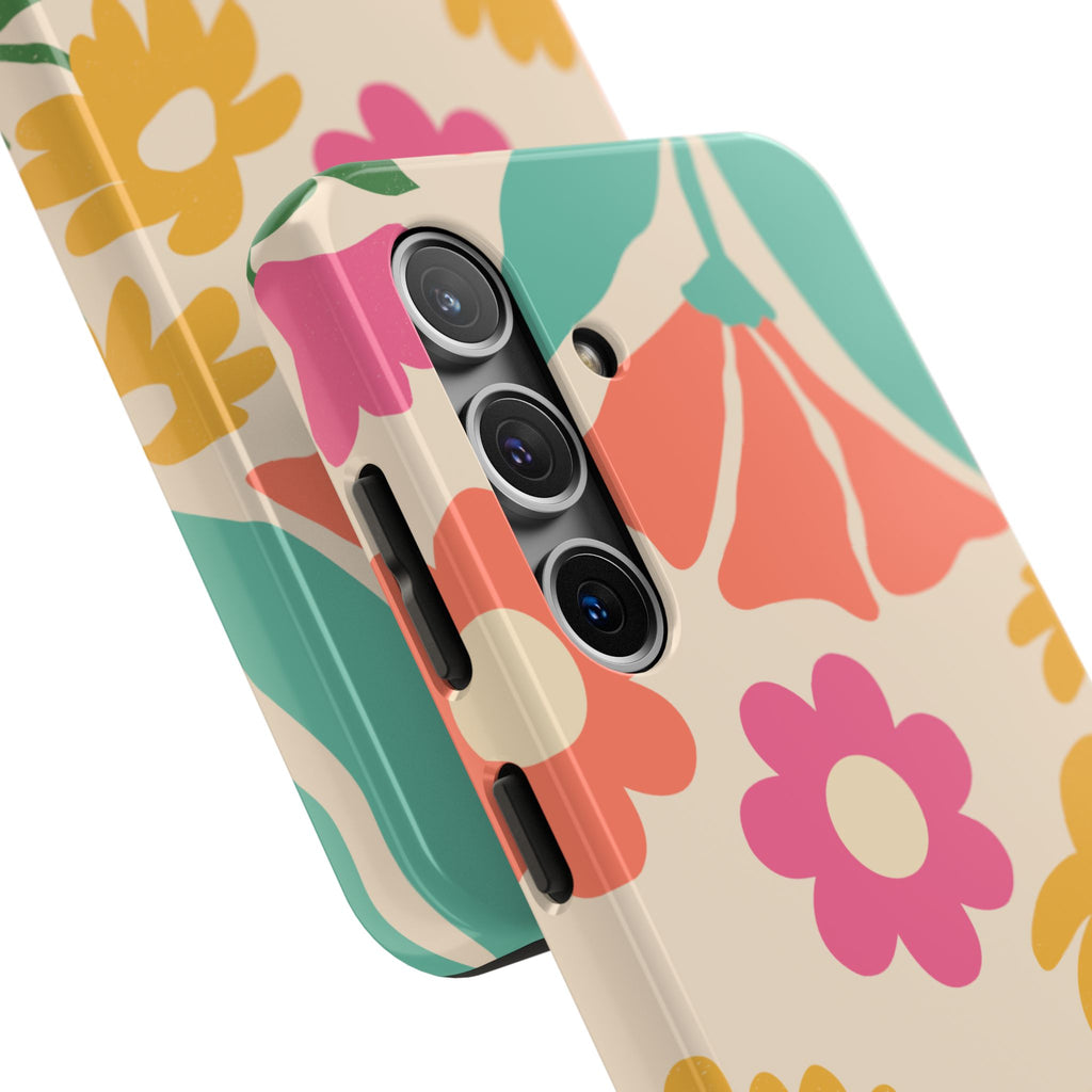 Yellow & Pink Vintage Flowers Phone Case