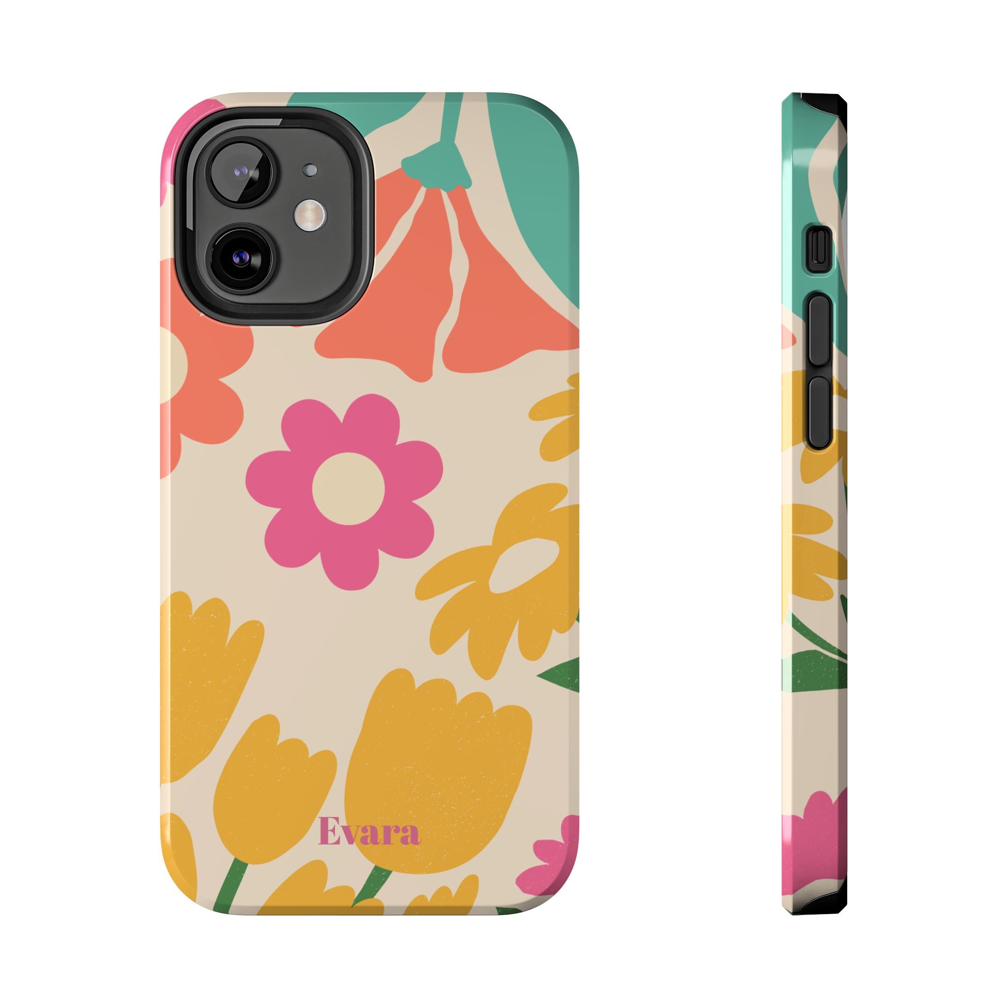Yellow & Pink Vintage Flowers Phone Case