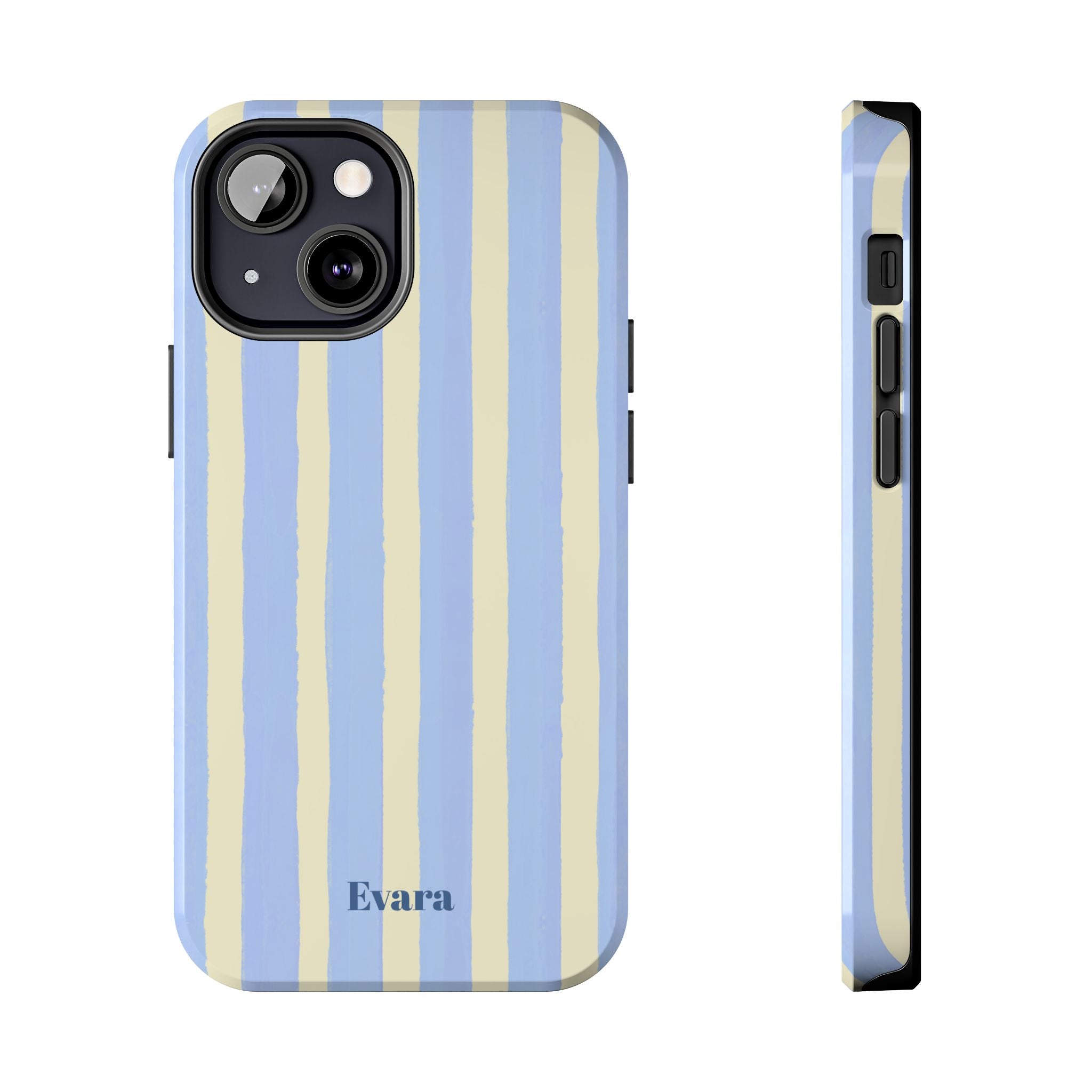 Pastel Blue & Cream Stripe Phone Case