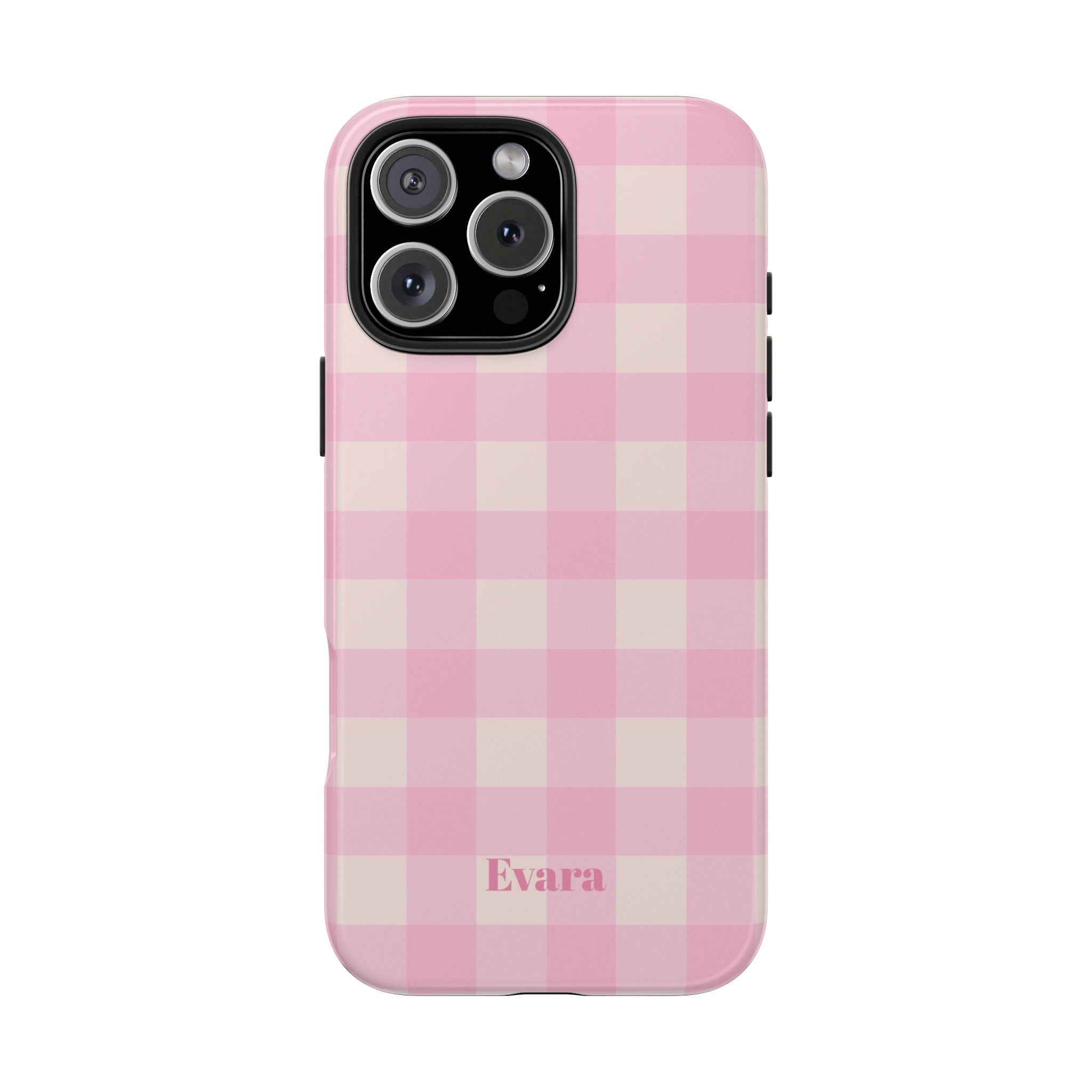 Large Pink Gingham Phone Case